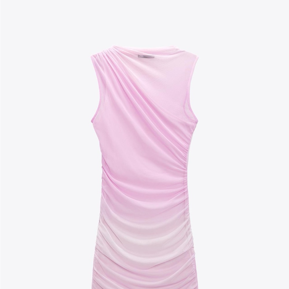 Zara Light Pink Gathered Top